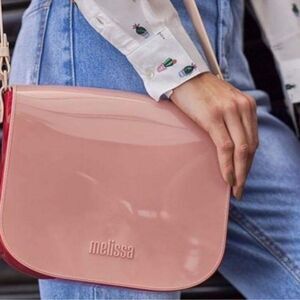 NWT! Melissa Bolsa Essential Crossbody Color Block Jelly Bag Purse
